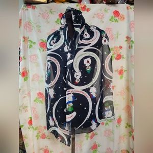 Snowman fashion scarf